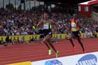 Mekonnen Gebremedhin wins the 1500 metres from Nixon Kiplimo Chepseba, 2012 Samsung Diamond League, Birmingham.